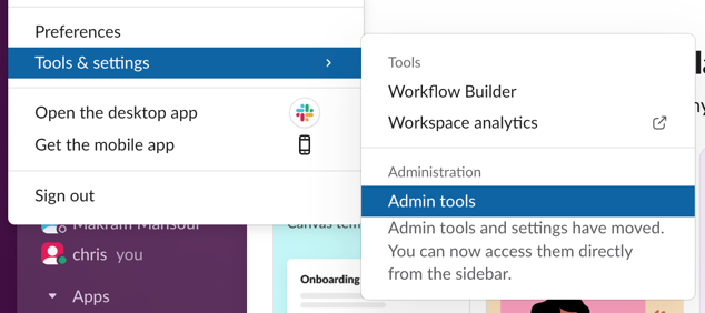 Navigate to Apps & workflows